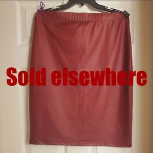 Faux Leather Skirt *NWT